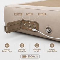 Matelas Gonflable Simple avec Pompe à Batterie Intégrée, Tissu Drop-stitch, Portable pour la Maison, le Camping, l'Hôtel, Vente en Gros