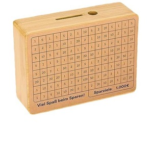 Tirelire en bois avec grille pour plan d'épargne de 365 jours et suivi des objectifs d'épargne pour enfants - Product Image 5