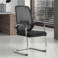 Chaise de bureau pas cher plus récent côté non sans roue maille tissu traîneau stationnaire pour réunion réception visiteur invités événements en attente