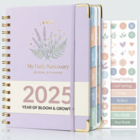 Agenda Personalizada A5, Cuaderno de Tapa Dura con Espiral, Organizador Semanal y Mensual, Diario Impreso con Páginas Divisorias