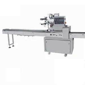 Auto flow wrapping machine cake cookies biscuits packing machine automatic horizontal packaging machine