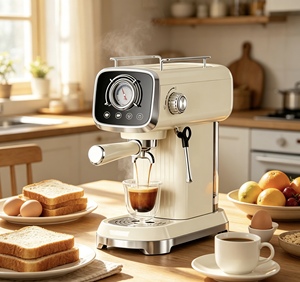 Machine à café YK-KFJ-8819 <span class=keywords><strong>Colia</strong></span> 20 bars 1350W, fonction programmable, capacité de 2 tasses, chauffage instantané, double usage expresso et vapeur - Product Image 5