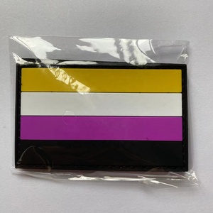 PVCサンセットレズビアンレプライドフラッグパッチタクティカルLGBTパッチPVCフックアンドループファスナーパッチ - Product Image 3