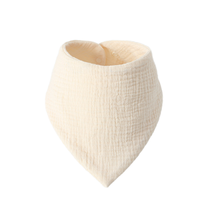 可调婴儿围兜细布新生儿纯色软三角毛巾打嗝布喂养100% 棉婴儿手帕流口水围兜 - Product Image 4