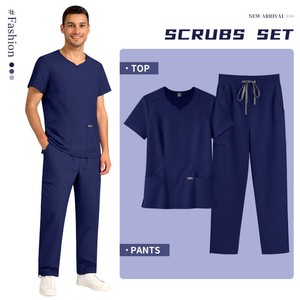 42346 Conjuntos de Uniformes Médicos con Cordón Ajustable, Bata Blanca Mujer Escote V, Bata Blanca Para Caballero, Bata Blanca <span class=keywords><strong>Rosa</strong></span> Para Caballero - Product Image 1
