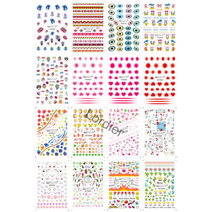 Autocollants <span class=keywords><strong>Gel</strong></span> colorés, ensemble d'autocollants de dessins animés, pour femmes, tendance, <span class=keywords><strong>2022</strong></span> - Product Image 1