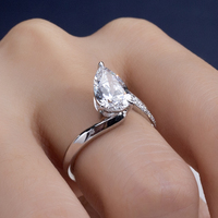 MSR-1941 or 18 carats 1.5ct D VS1 taille marquise diamant cultivé en laboratoire bague de fiançailles personnalisée bijoux d'exposition pour femme mariage IGI