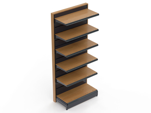 Estanterías de Góndola Resistentes de Diseño en Madera y Hierro Highbright para Librerías y Papelerías - Product Image 4