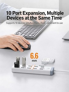 UGREEN 7 Port <b>USB</b> 3.0 <b>Hub</b> CR116 With DC 5V 2A <b>Power</b> Adapter High Speed <b>USB</b> Splitter For Laptop PC Desktop - Product Image 3