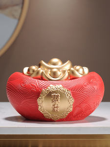 Cornucopia, escultura artesanal de resina, adorno de arte popular para agregar riqueza y elegancia para el hogar, mueble de TV, escritorio, sala de estar - Product Image 5