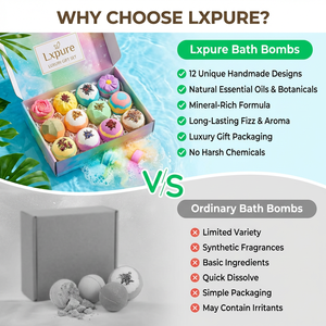 Coffret Cadeau <span class=keywords><strong>de</strong></span> Bombes <span class=keywords><strong>de</strong></span> Bain Artisanales Lxpure - 12 Designs Uniques Huiles Essentielles Naturelles Minéraux Aromathérapie <span class=keywords><strong>Spa</strong></span> Relaxation Dessins Animés - Product Image 5