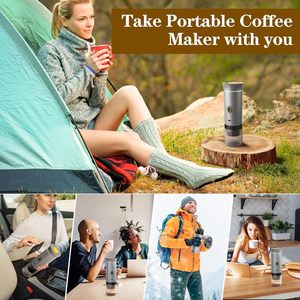 เครื่องชงกาแฟแคปซูลพกพาแบบขายส่งจากโรงงาน ใช้แบตเตอรี่ แรงดัน 20 บาร์ สำหรับเดินทาง แคมป์ปิ้ง รถยนต์ และเดินป่า - Product Image 6
