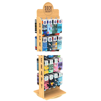 Étagère à chaussettes en bois personnalisable Apache pour supermarchés, pour une meilleure présentation et des ventes améliorées