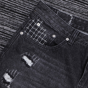 <span class=keywords><strong>Pantalones</strong></span> vaqueros de hombre de talla grande, estilo urbano, holgados, de pierna ancha, con agujeros <span class=keywords><strong>rotos</strong></span>, estilo baggy - Product Image 3