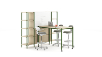 Table de formation rectangulaire mobile, bureau d'étude robuste pour l'école, le bureau et l'appartement