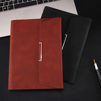 Carnets de notes en cuir Pu pour agenda, carnet de notes à spirale A5 avec boucle magnétique, couverture de Logo personnalisé,