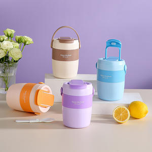 XW05 gobelets en plastique PP avec poignées fond rond sans tige Style de tasse à vin réutilisable pour le bureau à domicile voyage capacité de 16oz - Product Image 3