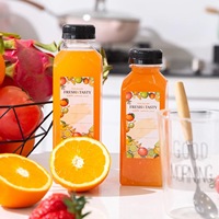 Bouteilles en plastique PET recyclé de 500 ml, 1 L et 1,5 L pour jus et boissons, avec couvercle inviolable, sérigraphiées, couleur personnalisée, vente en gros