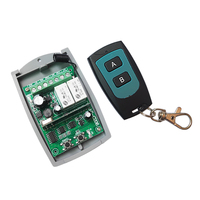 Télécommande de porte de garage 2 canaux 433,92 MHz avec codes fixes et évolutifs, récepteur 12-24V