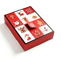 Calendrier de l'Avent de Noël : Boîte Surprise en Papier, Boîte Mystère à Compteur à Rebours, Cadeau pour Enfants, Emballage Cadeau pour Fête de Noël