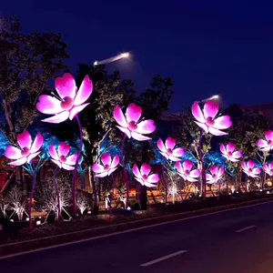 Hochwertige luxuriöse wasserdichte stehlampe für drinnen und draußen hohe stange lichter led stahllampe körper landschaft straßenlicht