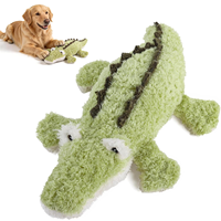 Jouet pour chien en peluche AFP au design crocodile, couineur, anti-ennui, interactif, pour apporter et mâcher, avec couineur et bruit froissé
