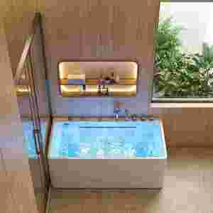 Vasca Idromassaggio Rotonda Interrata <span class=keywords><strong>per</strong></span> 3-4 Persone, <span class=keywords><strong>Jacuzzi</strong></span> Esterna Popolare in Acrilico, Spa Idromassaggio - Product Image 2
