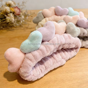 Diadema de Felpa para <span class=keywords><strong>Maquillaje</strong></span>, Suave y Cómoda, de Franela y Coral, Multicolor, para Lavar la Cara, Cuidado de la Piel, Yoga y Spa - Product Image 2