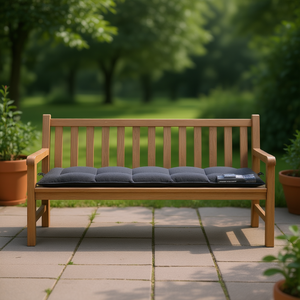Cojín para Banco de Jardín Color Antracita, 100% Poliéster, Rectangular, Extraíble, Lavable, para Todas las Estaciones - Product Image 2