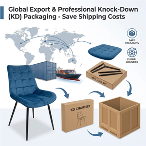 Chaise d'appoint <span class=keywords><strong>pour</strong></span> salle à manger, prix de gros, style nordique, dossier peint, pieds rembourrés, chaise de loisirs en velours <span class=keywords><strong>pour</strong></span> salle à manger - Product Image 6