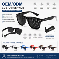 Lunettes à trous de boussole avec monture PC perforée, pour entraînement visuel, soins de la vue portables, camping, randonnée, escalade, kit de survie d'urgence
