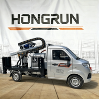 Foreuse rotative portable diesel d'occasion Hongrun HRT-200, diamètre de forage 325 mm, profondeur 200 m, moteur de pompe
