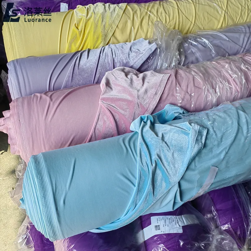 Polyester Spandex Corée velours Stretch KS Velours Tissu pour Vêtement