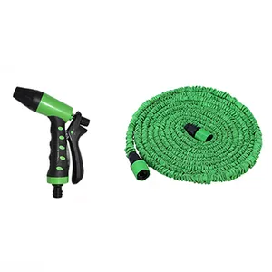 Manufacturer provides straightly Industry direct 50ft flexible garden water pipe expanding hose with garden water gun