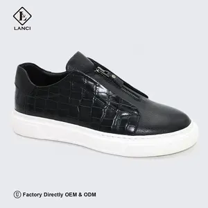 LANCI OEM zapatos de tenis de skate para hombre personalizados de cuero genuino estilo casual fabricado por fabricantes de zapatos profesionales