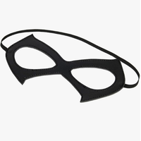 Luxe en cuir noir demi oeil de chat Costume masque Halloween Cosplay déguisement maquillage mascarade accessoires de fête