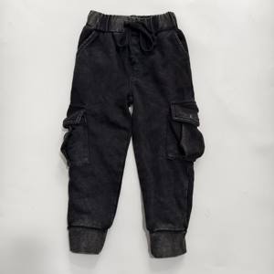 कूल लड़कों एसिड वॉश बच्चों को जेगर साइड पैंट थोक बच्चों के कपड़े - Product Image 3