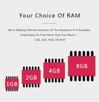 树莓Pi 4型号B 4B内存1gb 2gb 4gb 8GB核心1.5Ghz