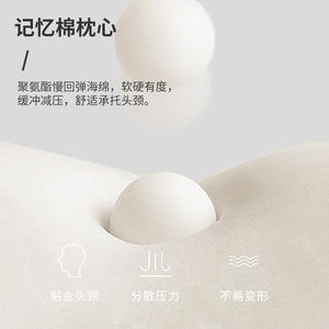 Almohada de Viaje en Forma de U de Espuma Viscoelástica Bruce Chicken, Blanca, para Adultos, con Núcleo de Rebote Lento - Product Image 5