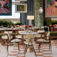 Service clé en main de fabrication sur mesure complète, ensemble complet de meubles de restaurant, table et chaises
