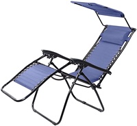 Chaise de terrasse pliante légère unisexe, fauteuil inclinant à gravité zéro, avec auvent, pare-soleil de Patio, salon réglable