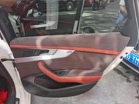 Kit de garnitures et panneaux de tableau de bord en cuir rouge et marron de luxe pour Audi A4L B9