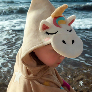 Poncho de Baño con Capucha de <span class=keywords><strong>Unicornio</strong></span> de Microfibra Suave al por Mayor para Niños, <span class=keywords><strong>Toalla</strong></span> de Playa de Secado Rápido para Niños y Niñas Inspirada en el Estilo Turco - Product Image 5