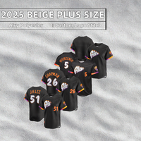 BREMAN 2026 Beige Plus Size San Francisco Home Limited Baseball Shirts Seragam Pendek Cetak Transfer Panas Anti-Bakteri 100%