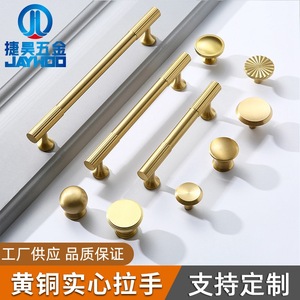 JAYHOO Solid Brass Cabinet <b>Handle</b> Bar 6817 Modern Design Drawer Wardrobe <b>Door</b> Hardware Durable Furniture <b>Pull</b> - Product Image 3