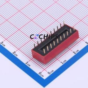 DSWB10LHGETR DIP Switch Switch Flat Toggle, Raised Type Single Pole Single Throw 10 PC Pin - Product Image 2