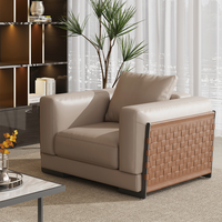 Ensemble de canapés de bureau en cuir personnalisables pour les directeurs exécutifs, pour une utilisation dans les halls d'hôtel