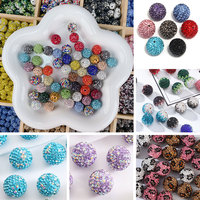 16mm Multi Couleurs Lâche Polymère Cristal Strass Argile Disco Perles pour Stylos