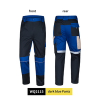 Pantalons de travail personnalisés en stock, plusieurs poches, style confortable, bandes réfléchissantes, respirants