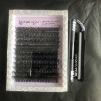 En gros, cils en grappe DIY sous marque privée, cils segmentés DIY sous marque privée, kit de colle et de scellant pour cils DIY, cils segmentés